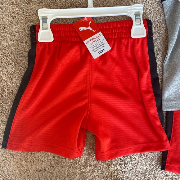 MATCHING New Puma Kids' Gray and Red Athletic Set - Picture 3 of 4